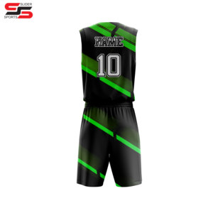 Ensemble d'uniformes d'équipe de basket-ball à sublimation sans manches, kit d'uniformes de basket-ball avec nom et numéro personnalisés - Product Image 2