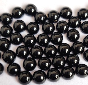 Spinel Cabochon 7mm สีดำธรรมชาติสีดำ Spinel - Product Image 1
