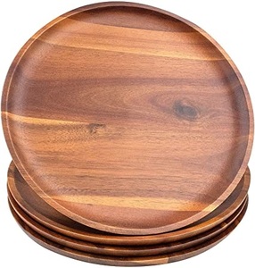 Assiette de présentation en bois unique, très vendue, pour la maison, les hôtels, les restaurants, les fêtes et les cafés, au prix de gros - Product Image 5