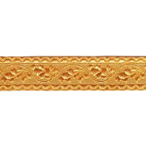 Custom <b>Gold</b> Decorative Woven Braid Trim Jacquard <b>Ribbon</b> for Uniform Garment Costume and Apparel Decoration - Product Image 4