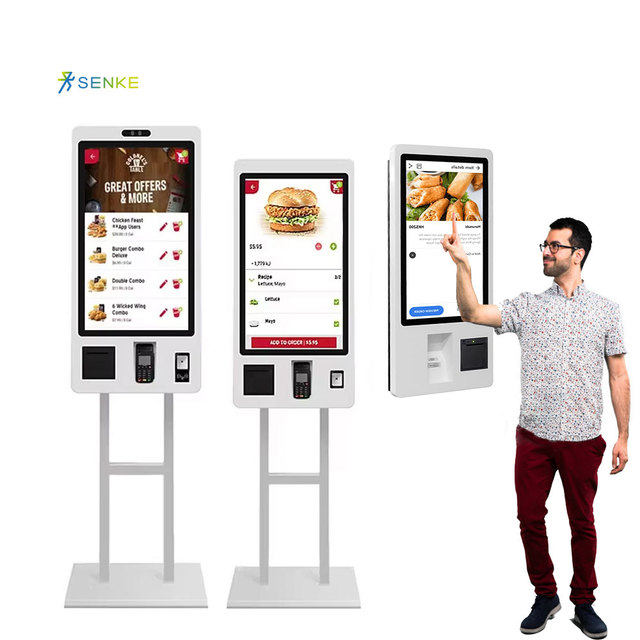 Senke 21.5 Inch Large Chain Restaurant Electronic Menu Unmanned Self-Ordering Self Serve Kiosk Ordering Kiosks