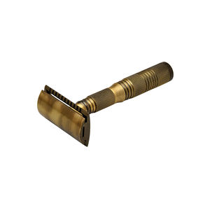 Precio de fábrica Suministro directo La mejor maquinilla de afeitar de seguridad ajustable con cuchillas de acero inoxidable Mango de latón para hombres Fabricación India - Product Image 4