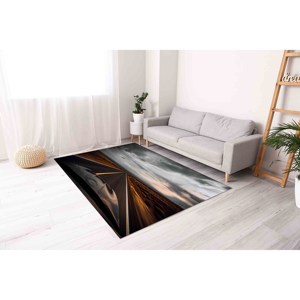 Tapis imprimé paysage routier : Tapis décoratif, Cadeau pour demoiselle d'honneur, Chenille, Route ouverte, Asphalte, Tapis fin non tissé - Product Image 5