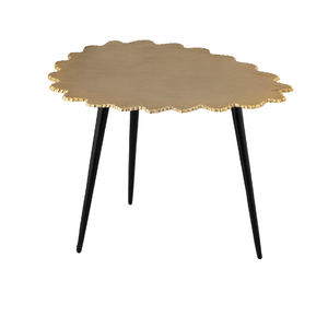 Gold & <b>Black</b> Antique Finished <b>Metal</b> Industrial <b>Side</b> <b>Table</b> Three Lags Base Top Design Coffee <b>Table</b> Outdoor Furniture - Product Image 5