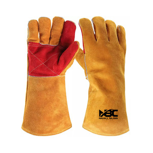 Mejor diseño 2022 Guantes de soldadura OEM ODM Desgaste DE SEGURIDAD Material de cuero Función antideslizante Precio barato Tamaño XL Hombres Mujeres Trabajando - Product Image 2