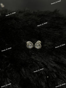 Pendientes de tuerca de lujo unisex de plata 925 con moissanita de corte pera dos en uno, estilo Iced Out Halo Pave Set, para fiesta, regalo, estilo Hip Hop - Product Image 4