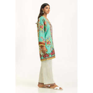 Conjunto de Satén Cruzado IPST-55014 Estilo Bohemio, Top de Manga Tres Cuartos y Pantalones Cortos XXS para Primavera/Verano - Product Image 6