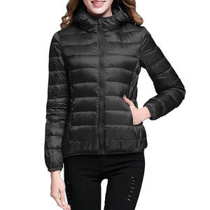 Chaqueta Acolchada con Relleno de Plumón Ligera para Mujer, Cortavientos, Cálida y Acogedora, Chaqueta de Invierno, Ropa de Moda para Exteriores - Product Image 1