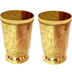 Gobelet classique en laiton royal antique brillant verre à vin polonais pour la maison hôtel restaurant ou bar fêtes Offre Spéciale - Product Image 1