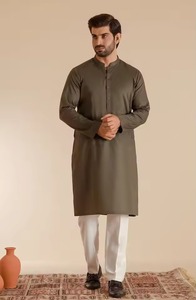 Shalwar Kameez ethnique modeste pour hommes, en coton, confortable, avec coutures soignées, tenue traditionnelle en tissu de qualité supérieure, vente en gros - Product Image 5
