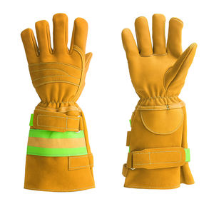 Gants en cuir de sécurité pour pompiers Couleurs personnalisées Taille et logo Gants de pompier en cuir de vachette de qualité supérieure - Product Image 1