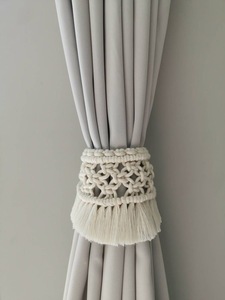 ผ้าม่านใบ Macrame Boho ตกแต่งที่เรียบง่ายผู้ถือผ้าม่านหน้าต่างที่ทันสมัย Tiebacks บ้านตกแต่งที่ไม่ซ้ํากันบ้าน - Product Image 6