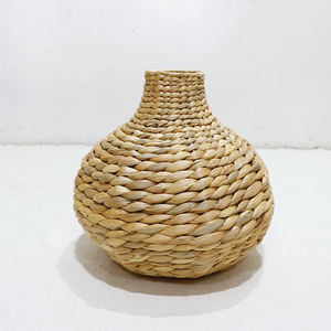 Artex Dong Thap Hand Woven Water <b>Hyacinth</b> Round Decorative Table <b>Vase</b> for Home - Product Image 1