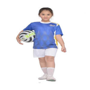 Uniforme Deportivo Personalizado de Alta Calidad para Niñas, Camiseta con Cuello Redondo y Pantalones Cortos con Estampado Digital para la Temporada de Verano Escolar - Product Image 3