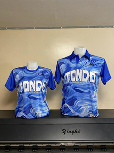 Golf de hombre hecho a medida de alta calidad para Polo, diseño informal de manga corta con impresión personalizada de tela tejida transpirable a la venta - Product Image 2