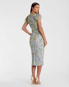 Luxurious Modest Women's Beaded Evening Cocktail Dress Elegant Full Sleeve Sparkling Straight Silhouette Party Prom Ladies New - Product Image 2