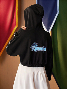 Venta caliente Sudadera con capucha diseño 100% poliéster mujeres Sudadera con capucha en blanco logotipo personalizado liso sudaderas con capucha térmicas para las mujeres - Product Image 5