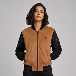 Blouson Bomber Baseball Vintage Matelassé Respirant Coupe-Vent Écologique Personnalisable avec Logo Haute Qualité Faible MOQ pour Femme - En Promotion - Product Image 1