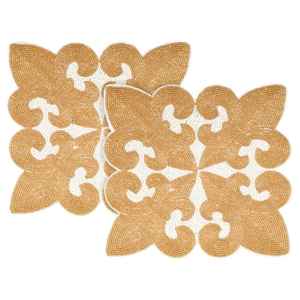 Mantel Individual con cuentas, cargador redondo hecho a mano para comedor de lujo y decoración de vacaciones, pieza única hecha a mano con cuentas, mantel, inauguración de la casa - Product Image 5