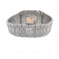 Montre mécanique automatique de luxe pour homme, entièrement sertie de cristaux VVS Moissanite, en acier inoxydable, style hip-hop, avec un charme antique