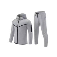 Conjuntos de Sudadera y Pantalones Deportivos de Forro Polar Transpirable de Color Sólido para Hombre, Personalizados, Casuales de Invierno, con Cintura Elástica y Tejido de Punto