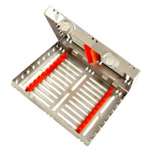 Bandeja de Esterilización Dental de Acero Inoxidable de Alta Calidad, Autoclave Manual, Casete Porta Instrumentos de 10 Piezas, Quirúrgico Dental - Product Image 4