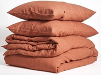 Ensemble de literie de qualité supérieure Desert Rose Solid 300TC 100% coton antibactérien, style européen américain, Queen/Full/Double