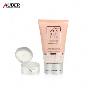 Custom Plastic D50mm Auber Packaging Empty Skincare Cream Body Scrub Tubes Soft Makeup Cosmetic Container Custom Size Mascara