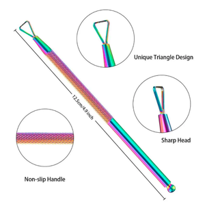 Empujador de cutículas de uñas de Metal profesional, herramienta de arte cortadora de acero inoxidable curvo para eliminación de piel muerta, uso de dedos - Product Image 4