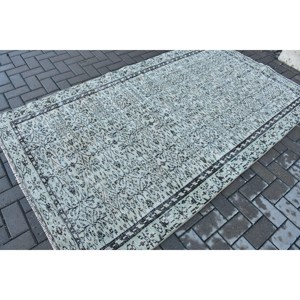 พรมวินเทจ ขนาด 4.8x8.2 ฟุต พรมตุรกีลายทางสีเทาดำ - Product Image 2