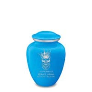 Urna Funeraria Pequeña Estilo Mariposas, Urna de Cremación Azul para Guardar Cenizas, Artesanía, Urna de Metal para Mascotas, Artículos Funerarios - Product Image 3
