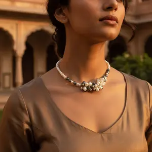 Collier de perles baroques multicolores pour femmes, accessoire élégant et séduisant - Product Image 2
