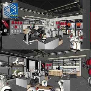 Hiện đại xe máy Scooter cửa hàng thiết kế nội thất tùy chỉnh điện xe máy hiển thị đồ nội thất bán lẻ lịch thi đấu bố trí - Product Image 1