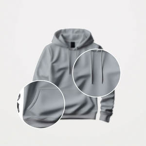 Sweat à capuche surdimensionné uni à logo personnalisé Fabricants Vente en gros en coton épais Fabricant de gros Pull Streetwear Sweat à capuche vierge - Product Image 6