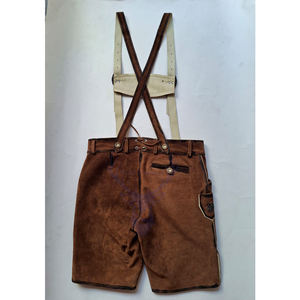 กางเกงเลเดอร์โฮเซินสำหรับผู้ชายสำหรับงานเทศกาลอ็อกโทเบอร์เฟสต์ แห้งเร็ว ระบายอากาศได้ดี ป้องกันรอยยับ ยั่งยืน ความยาวระดับเข่า สไตล์ไฮสตรีท ไซส์ 6XL สีพื้น บริการ OEM - Product Image 6