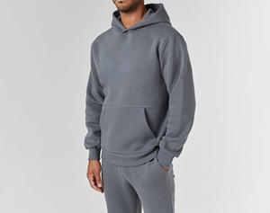 High Performance two piece customized logo high quality fabric solid plain color cheap price men winter tracksuits - Product Image 4