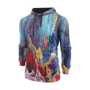 <b>Men's</b> 100% Cotton Long Sleeved Slim Fit Hoodies Custom Logo Regular Size <b>Thermal</b> <b>Tops</b> Digital Printing Eco-Friendly Autumn - Product Image 2