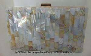 Women Summer <b>Mini</b> Handbag Money Clutch Wallet Purse Envelope Woven mother of pearl Clutch bags - Product Image 2