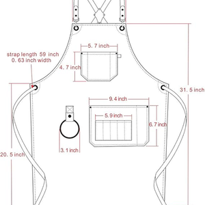 Tablier de travail en toile denim noire avec poches à bretelles croisées, design robuste, convient jusqu'à XL - Product Image 3