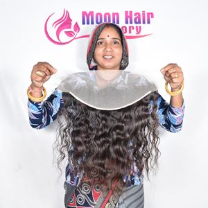 Approvisionnement en gros de cheveux humains indiens ondulés frontaux, 100% naturels, texture soyeuse, cuticule saine, prix d'exportation compétitif - Product Image 2