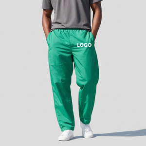 Pantalones Deportivos Casuales de Lona para Hombre, al por Mayor, Personalizados, Gruesos, Transpirables, de Pierna Ancha, con Cierre de Cordón y Color Personalizado - Product Image 3