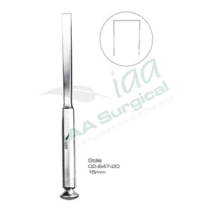 Ostéotome manuel de qualité chirurgicale, ciseau en acier inoxydable, stérilisable, instrument médical, procédures de coupe osseuse orthopédique, CE - Product Image 5