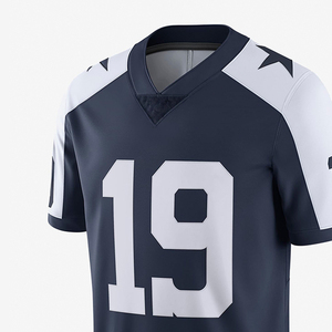 Camiseta de Fútbol Americano Personalizable de Media Manga, Nuevo Diseño, Transpirable, de Secado Rápido, Poliéster, Impresión de Logotipo Personalizado - Product Image 3