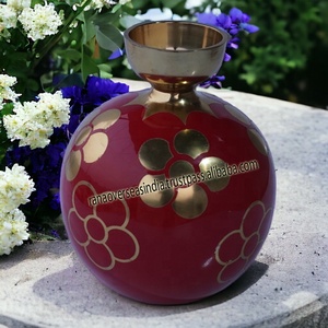 New Arrival Handmade Decorative Metal Aluminium Floral <b>Stand</b> In Red Tone For Party Diwali Wedding Table Decor - Product Image 5