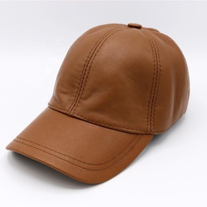 Nouveau design 6 panneaux Logo personnalisé 100% Casquette en cuir de chèvre pour unisexe Service OEM Léger Qualité supérieure 2025. - Product Image 3