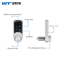 Nouvelle conception, vente chaude : Serrure électronique de meuble WT-M-1603A à code PIN, serrure de casier électronique à came