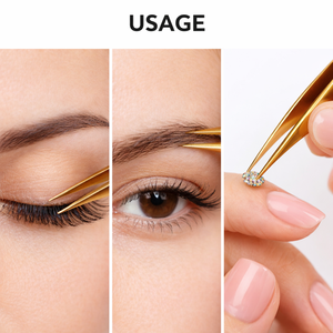 Pince à épiler professionnelle en acier inoxydable à pointe droite dorée pour extensions de cils – Outil d'isolation de précision à prise facile - Product Image 5