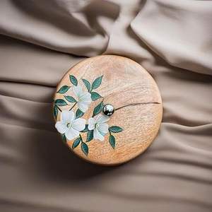 Caja de roti de madera para cocina, caja de roti de madera hecha a mano, caja de roti de madera con tapa para decoración de cocina casera, caja tradicional para chapati - Product Image 5