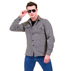 Chemises en flanelle à carreaux de remplissage de laine classique chemises thermiques d'hiver à manches longues minces fabriquées en turquie chemise d'hiver - Product Image 3