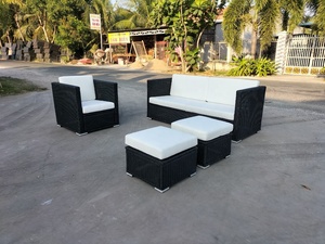 Juego de sofás de ratán polivinílico 2022, muebles de jardín y exterior de diseño moderno, superventas, para sala de estar y Villa - Product Image 6